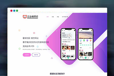 大气精美网站APP官网源码，好看实用