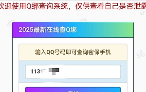 最新查q绑带演示接口源码