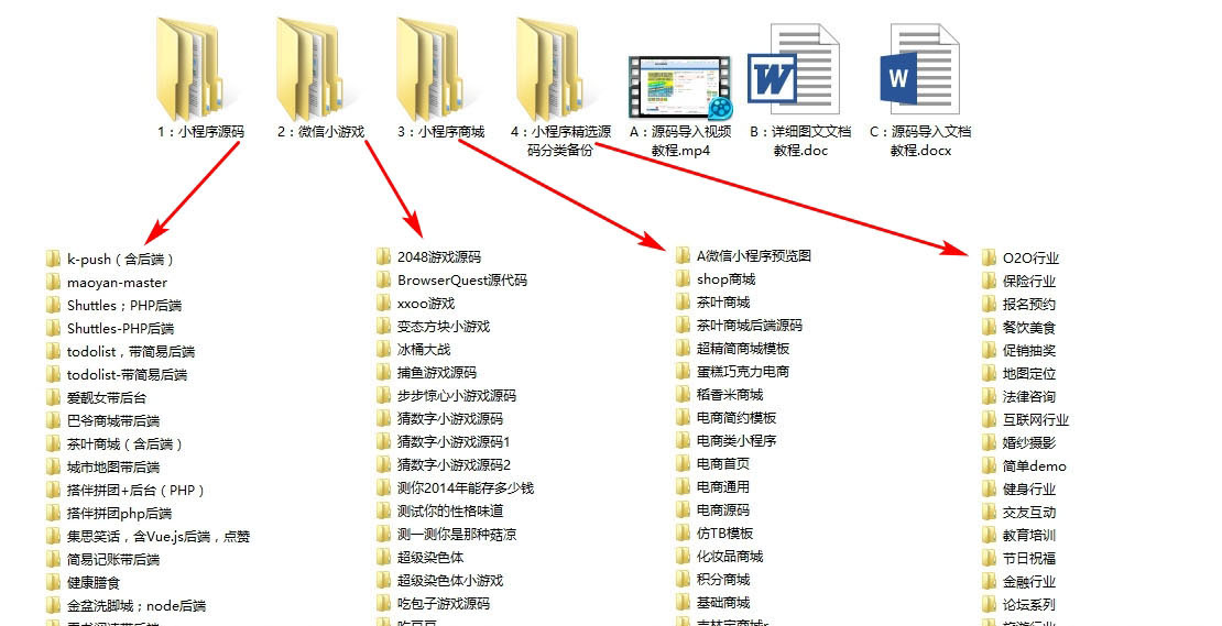 网络公司程序员必备：收集整理的1800套微信小程序源码+安装视频教程