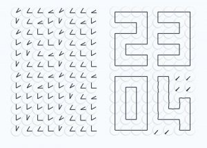 创意的数字矩阵时钟ui特效