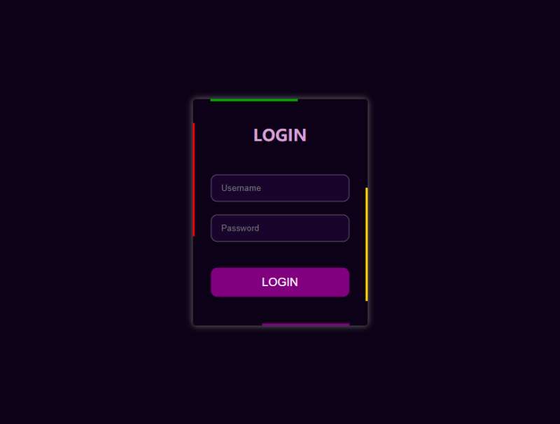 边框动画css，简单的登录界面html