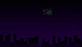 夜晚城市烟花动画场景特效