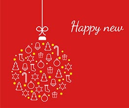 创意的圣诞新年快乐svg特效