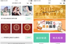 最近比较火的古风姓氏头像在线制作小程序源码