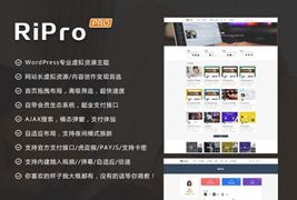 最新RiProV4.5.0主题 专业虚拟资源 WordPress主题
