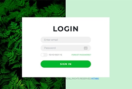 绿色大气登录页HTML5模板