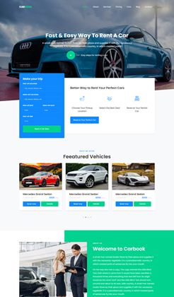 Bootstrap4汽车接送租赁服务网站模板