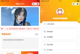 最新短视频去水印小程序源码修复版-前端后端内置接口+第三方接口
