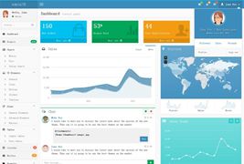 win8扁平风格bootstrap响应式设计蓝色后台模板html源码下载