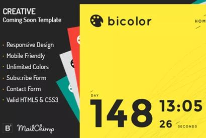 HTML引导单页模板BiColor