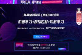 人工智能IT培训类落地页宣传页/专题页/单页模板
