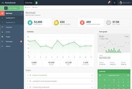 Bootstrap自适应NoteBook web后台样式模板全套超全